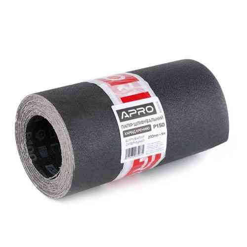 Папір шліфувальний тканинний Ultra витривалий (карбід кремнію) 200 мм*5м P150 APRO Рівне