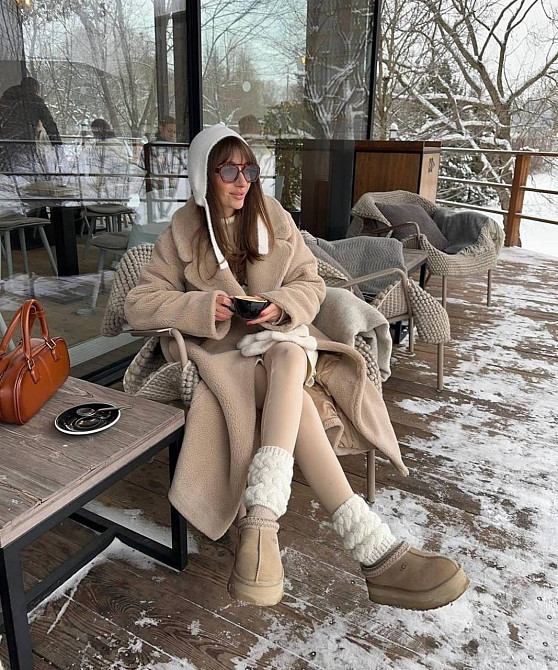 Женская повседневная теплая шуба из эко-меха и на теплой подкладке. Бежевий, 48/52 Одесса - изображение 4