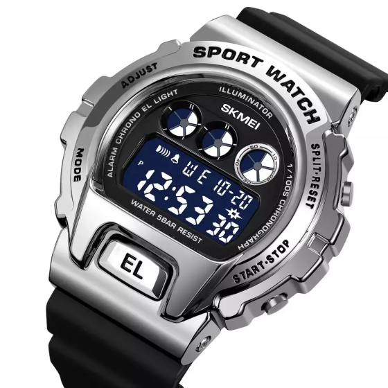 Чоловічий наручний годинник Skmei 1905 Сріблястий Київ