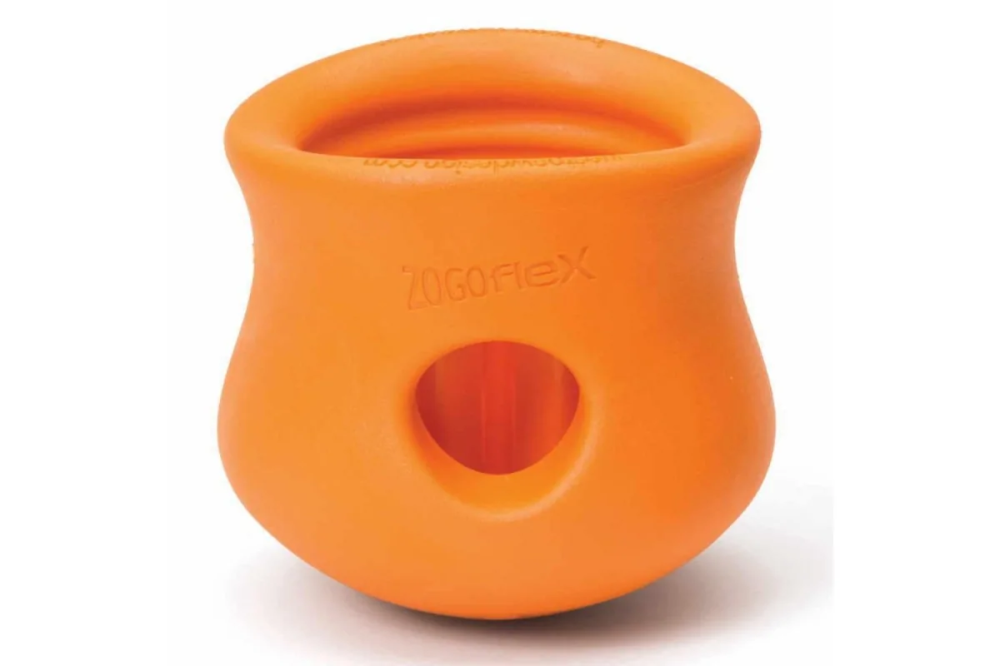 Іграшка головоломка для собак із схованкою для ласощів West Paw Toppl Treat Toy Large (Вест Пав Топпі) Дуже великий 12 см, Жовтогарячий Запоріжжя - фото 1