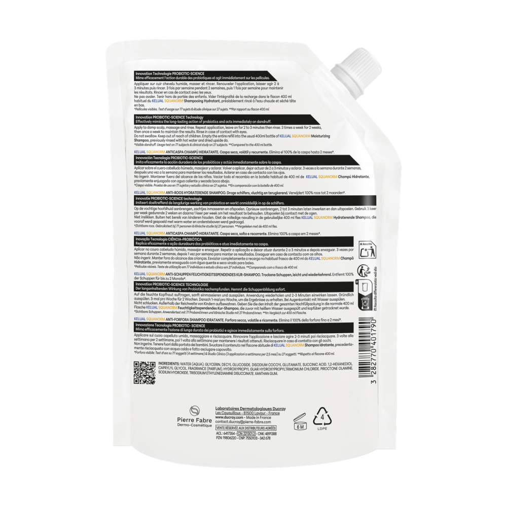 Дюкре Келюаль Скванорм шампунь проти сухої лупи Рефіл Ducray Kelual Squanorm Shampooing 400 мл new Дніпро - фото 2