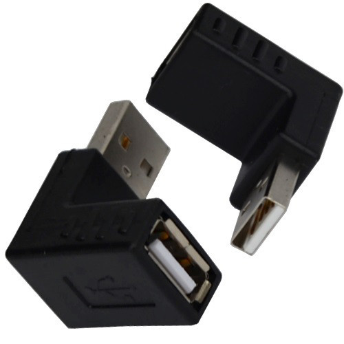 Перехідник , штекер USB A - гніздо USB A, кутовий Полтава - фото 1