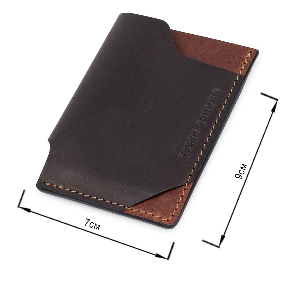 Кожаный необычный картхолдер GRANDE PELLE 11534 Коричневый Киев - изображение 3