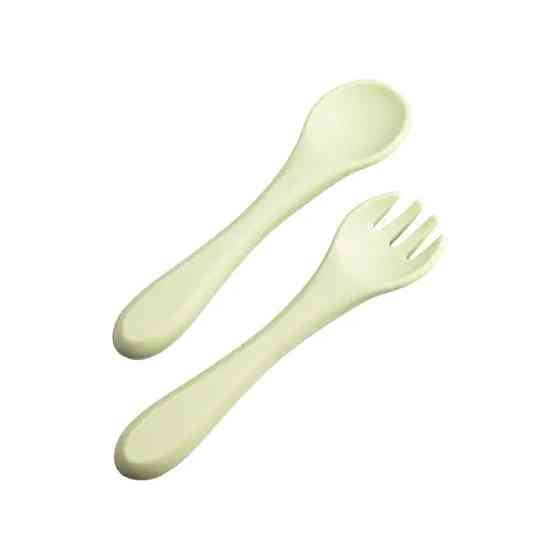 Дитячий набір силіконової посуди 7 предметів, зелений Київ