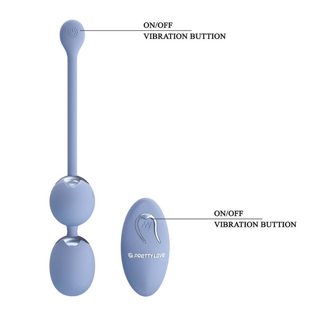 Вагинальные виброшарики - Pretty Love Willie Vibrating Kegel Balls Light Blue Sex Aura Киев - изображение 2