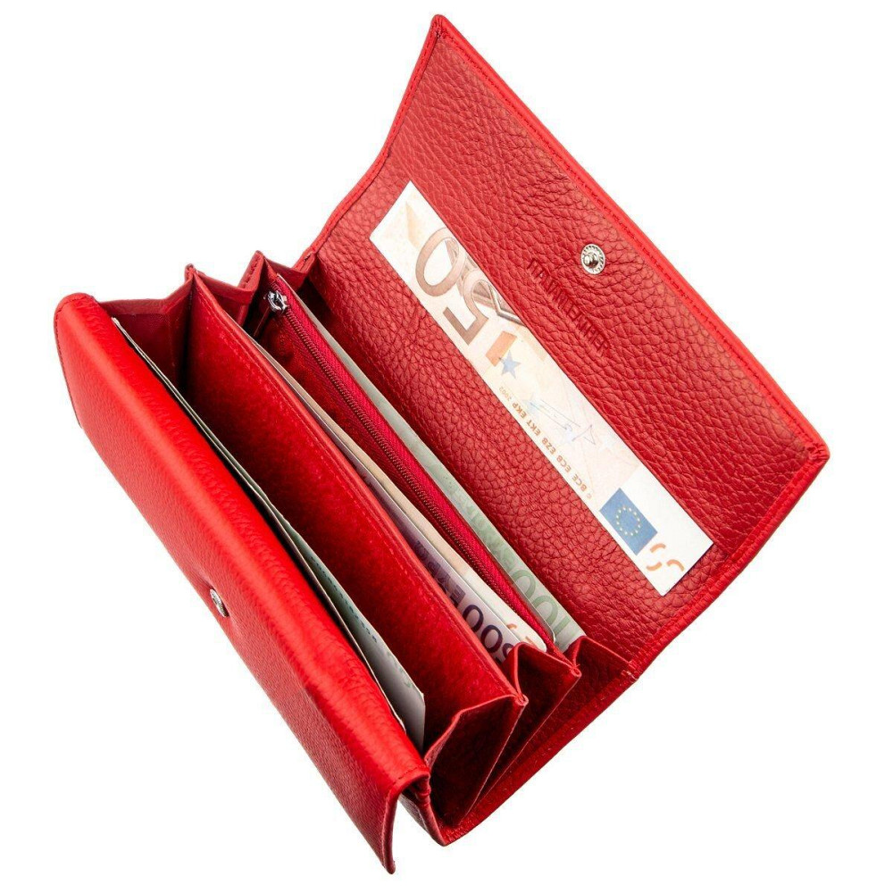 Яркий женский кошелек на кнопке Красный (ST Leather) Киев - изображение 3