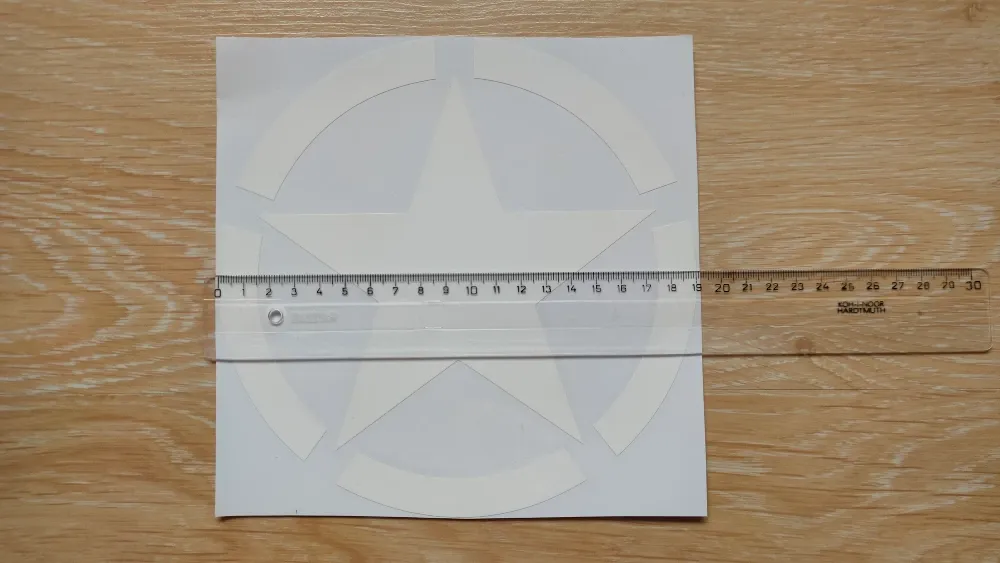 Наклейка на авто Звезда белая Большая 19х19 см Киев - изображение 5