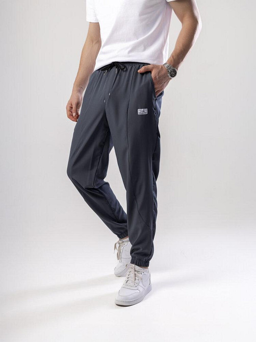 Чоловічі повсякденні джогери. Темно-сірі джогери літні з кишенями Pobedov Savaya Київ - фото 1