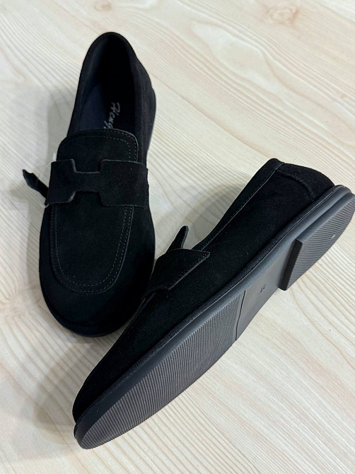 Туфлі жіночі Hengji 560-1 лофери замшеві чорні, 36, 23 см Київ - фото 18