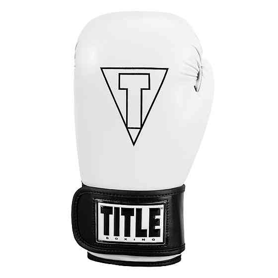 Боксерські рукавиці TITLE Boxing Vegan Gloves White/Black 12 oz (капа в комплекті) Каменское
