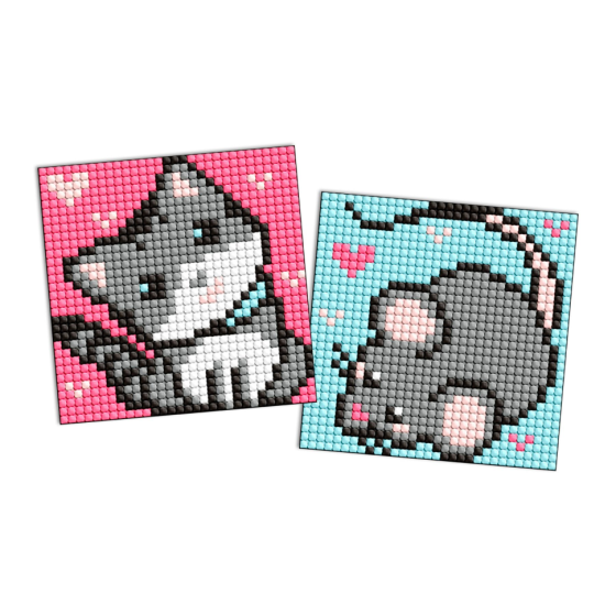 Алмазная мозаїка "Сірі друзі" AMS1049 на самоклеючій основі 9x9 см Вінниця