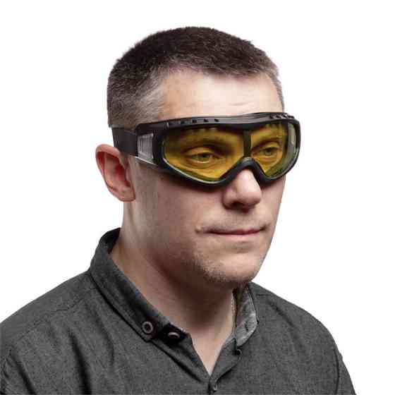 Окуляри захисні, жовті, лінзи полікарбонат, оптичний клас 1 INTERTOOL SP-0079 Київ