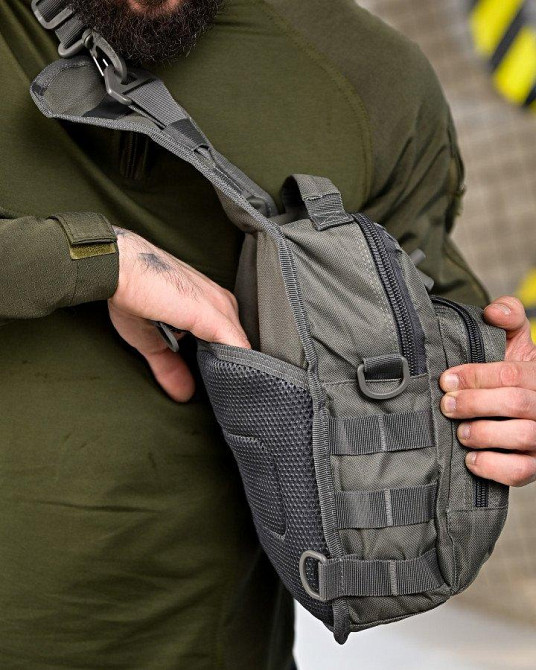 Тактична сумка нагрудна laser grey ПП4626 Одеса - фото 2