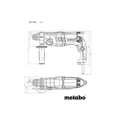 Перфоратор Metabo KHE 2645 SDS-plus, 850Вт, 2.9Дж, 2.9кг (601710500) Вінниця - фото 4