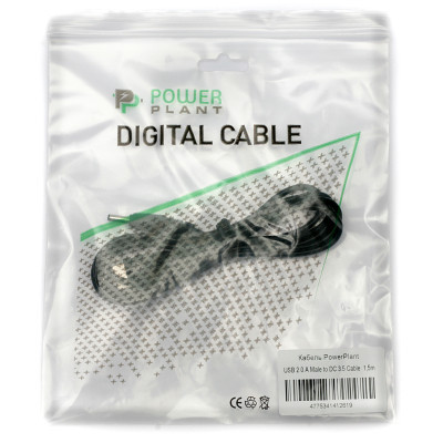 Кабель питания USB to DC 3.5x1.35mm 5V 1.5m PowerPlant (KD00AS1261) Винница - изображение 2