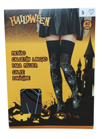 Жіночі гольфи з паутиною та павуками на Хелловін 40den S 38-40 Італія чорний Київ