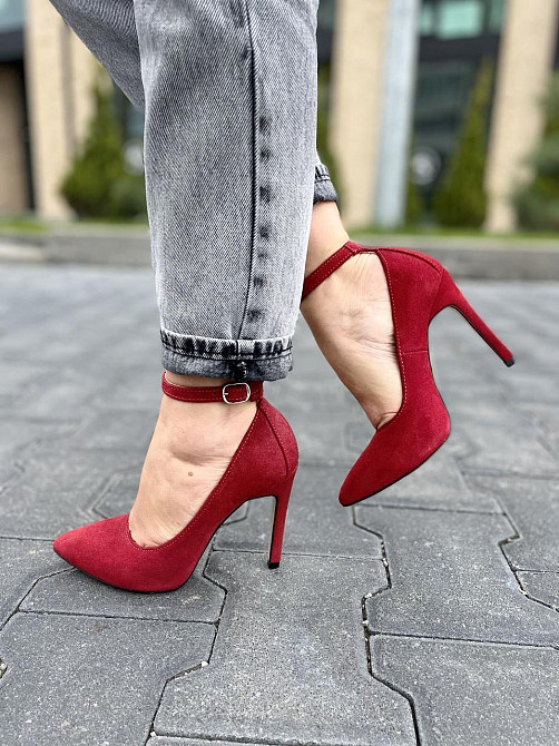 Nivelle Туфлі жіночі NIVELLE червоні натуральна замша 36р. каблук 10см. (1769/10502-10512) Коломыя - изображение 10