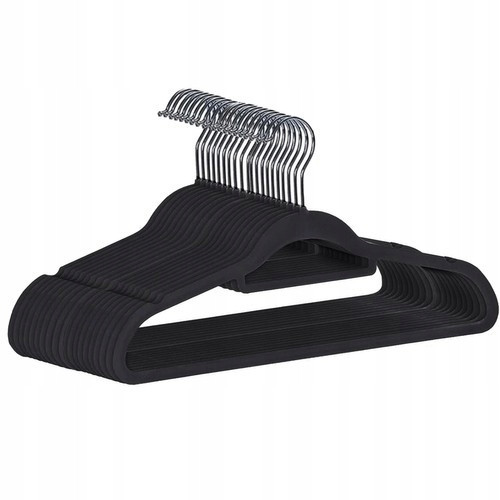 Вешалка велуровые для одежды набор из 20 шт Ruhhy (22536) Black Нововолынск - изображение 2