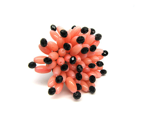 Кільце жіноче з коралом Квітка Київ - фото 1