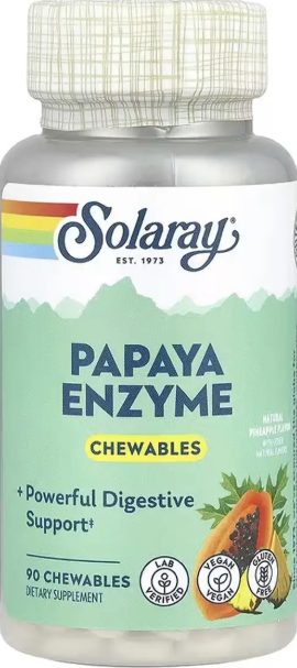 Фермент папайї Solaray Papaya Enzyme 90 жовт таб Київ - фото 1