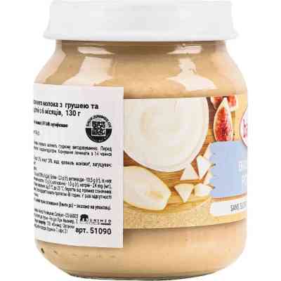 Дитяче пюре BabyBio Органічне на основі козячого молока з грушею та інжиром 130 г (51090) Вінниця