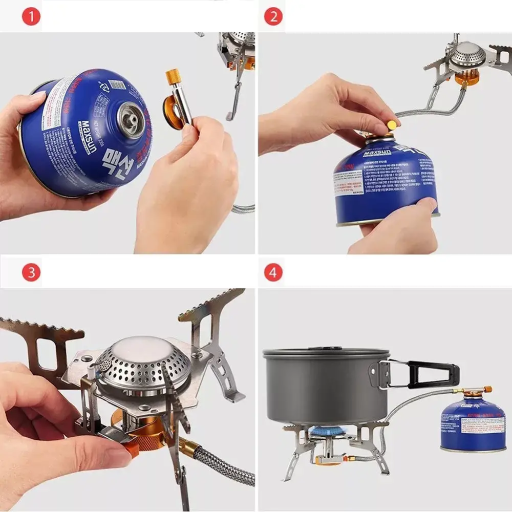 Газовая горелка Naturehike NH21RJ009 3000W с пьезоподжигом под резьбовой баллон Киев - изображение 4