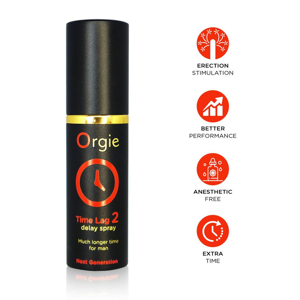 Спрей-пролонгатор Orgie Time Lag 2 Delay Spray, 10 мл, без анестетиків, з екстрактом даміани Sex Aura Київ - фото 3