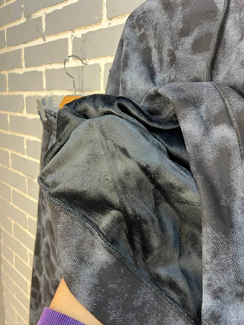 Костюм жіночий Joy One 98596 худі капюшон з джоггерами варений мармуровий утеплений чорний, чорний, L Київ - фото 19