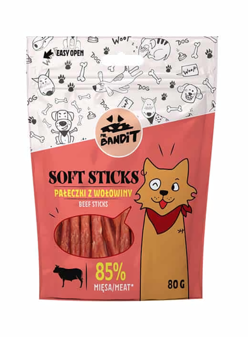 Ласощі для собак Містер Бандіт Mr.Bandit м'які палички з яловичиною для собак, 80 г Вінниця - фото 1