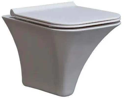 Унитаз подвесной Ege Vitrifiye Selge 54303 безободочный с сидением Soft Close дюропласт Белый Винница - изображение 1