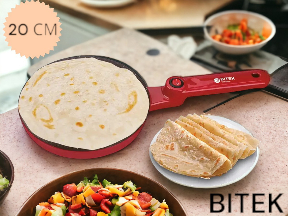 Сковорода для блинов электрическая 1600Вт 220В BITEK BT-5209 Одесса - изображение 1