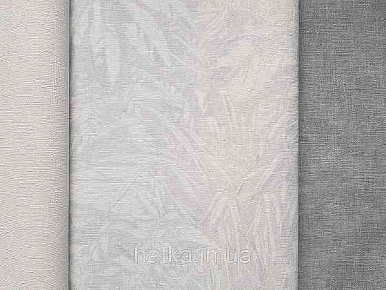 Шпалери вінілові на флізеліні AS creation Amber метрові 1.06Х10 листя гілки сірі білі зі сріблом Київ