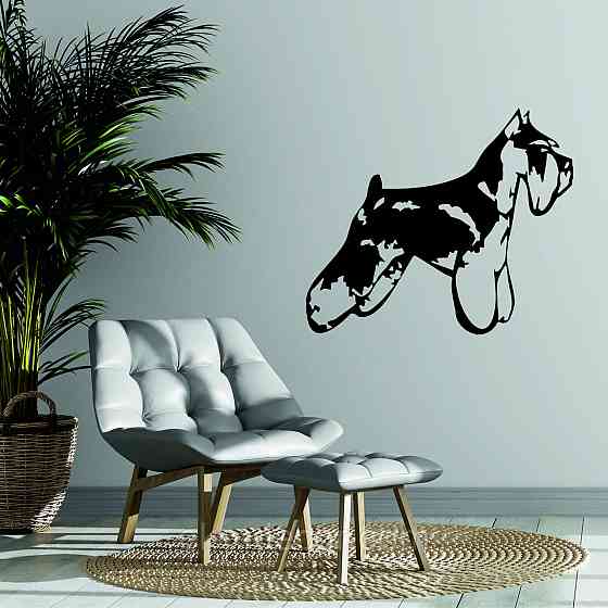 Декоративне настінне Панно «Шнауцер», Декор на стіну 70*64 см, Чорний Київ