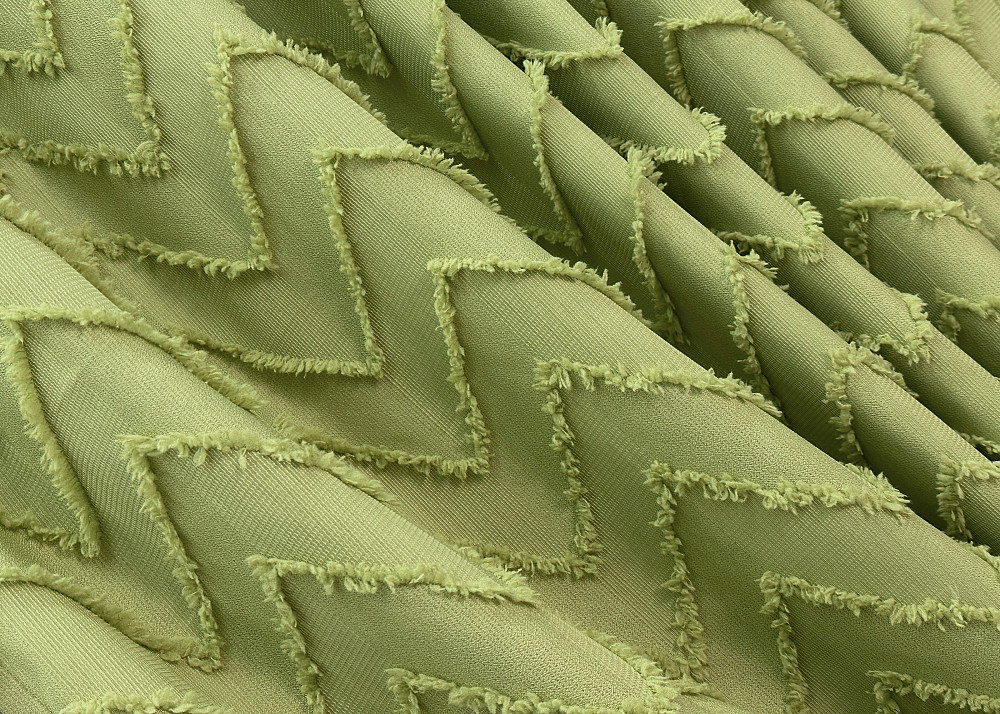 Комплект штор VR-Textil Лен Букле 200х270 2шт и Тюль 600х270 1805ш-115т Оливковый с белым 71-044/7 Киев - изображение 5