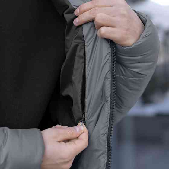 Чоловіча зимова куртка темно-сіра Pobedov Bubble Gum Київ