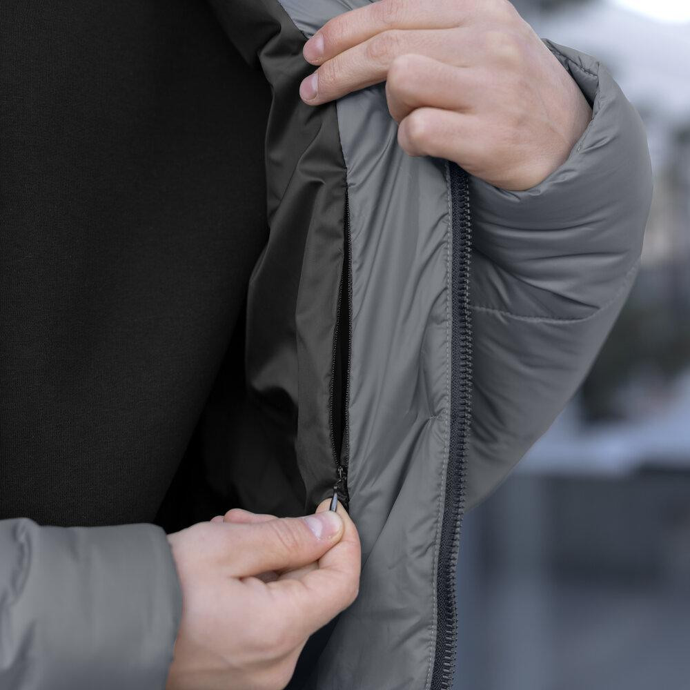 Чоловіча зимова куртка темно-сіра Pobedov Bubble Gum Київ - фото 6