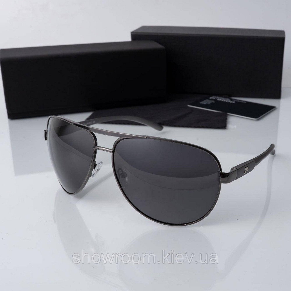 Окуляри з поляризацією сонцезахисні чоловічі Polarized (213) срібні Київ - фото 1