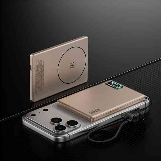 Повербанк 007 10000 mAh 20W з FTF-дисплеєм (MagSafe) - золотий титан Киев