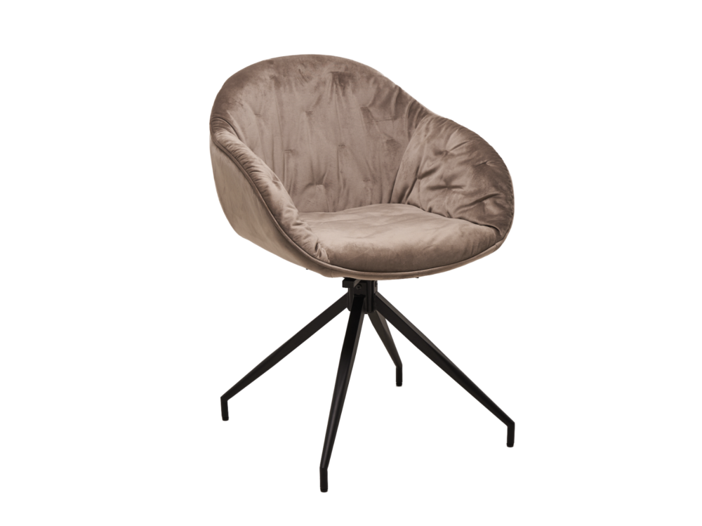 Стілець поворотний R-145 капучино + чорний Дніпро - фото 1