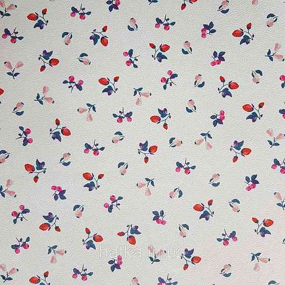 Обои виниловые на флизелине 0.53х10.05 Rasch Textil Petite Fleur 5 для кухни фрукты клубника вишни на белом Киев