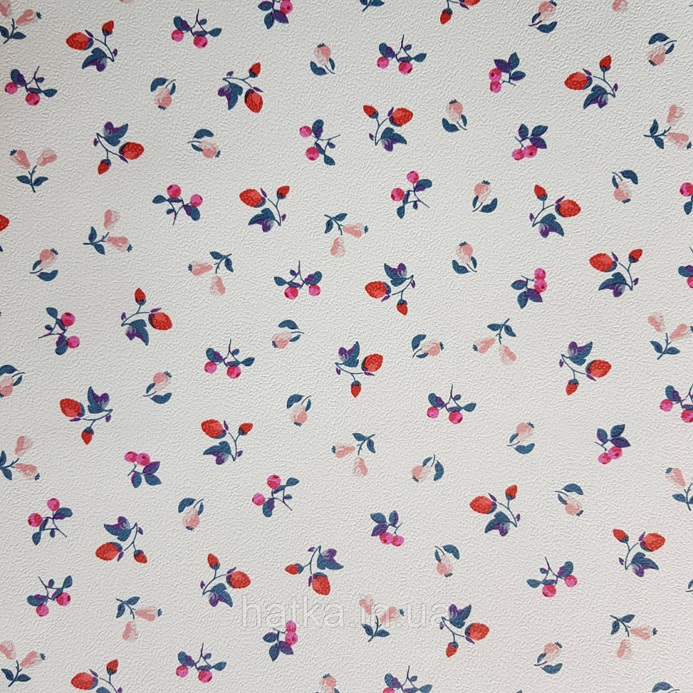 Обои виниловые на флизелине 0.53х10.05 Rasch Textil Petite Fleur 5 для кухни фрукты клубника вишни на белом Киев - изображение 3