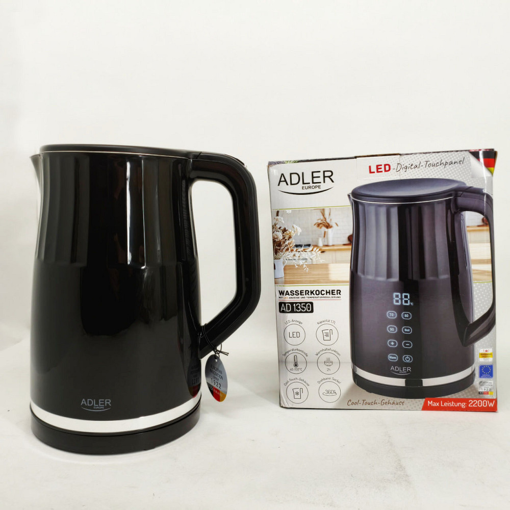 Електричний чайник з ефектом термоса з дисплеєм 1.7л Adler AD 1350 MZ-44 Львів - фото 16