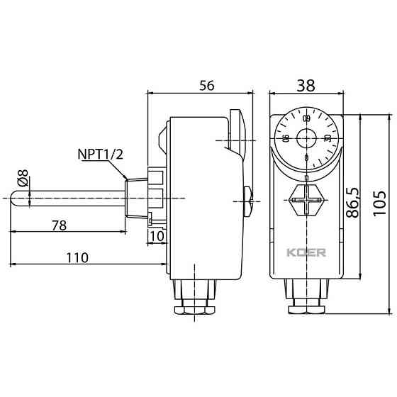 Термостат механічний занурювальний Koer KR.1350    ( KP2775 ) 24298 Харків