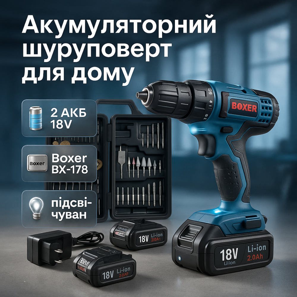 Електрична викрутка з різноманітними насадками, Безщітковий акумуляторний шуруповерт з набором біт OP-67 Львів - фото 7