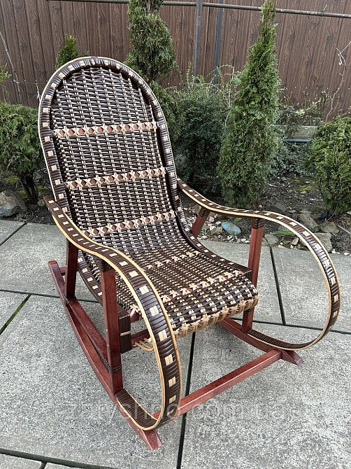 Крісло гойдалка плетена коричнева Київ - фото 5