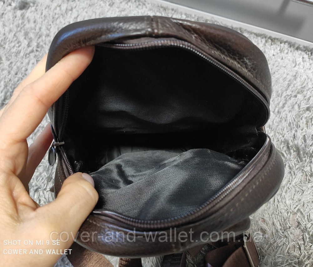 Мужская нагрудная сумка через плечо из натуральной кожи ST Leather Киев - изображение 7