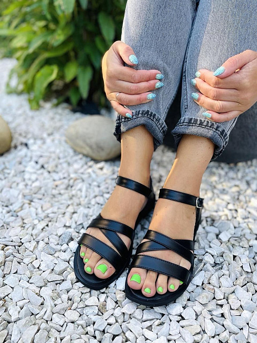 Rosta Босоніжки жіночі ROSTA 1044 чорні (літо, шкіра натуральна) (5142) 38 Коломия - фото 1