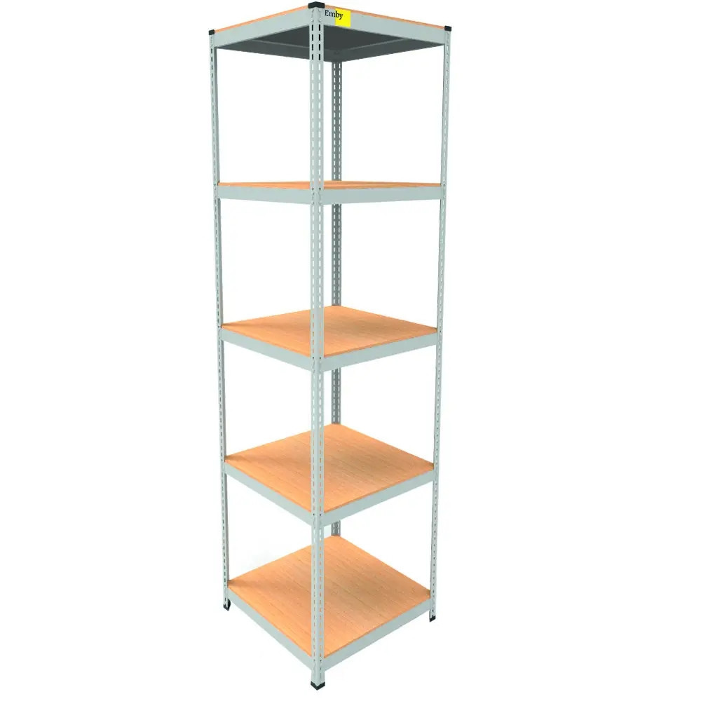 Металевий стелаж Emby Light Series (розмір 2400х600x600мм) 5 полиць ДСП до 100кг Білий Київ - фото 3