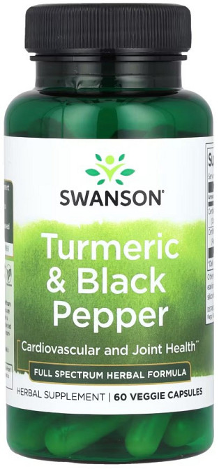 Куркума та чорний перець Swanson Turmeric Black Pepper 60 veg caps Київ - фото 1