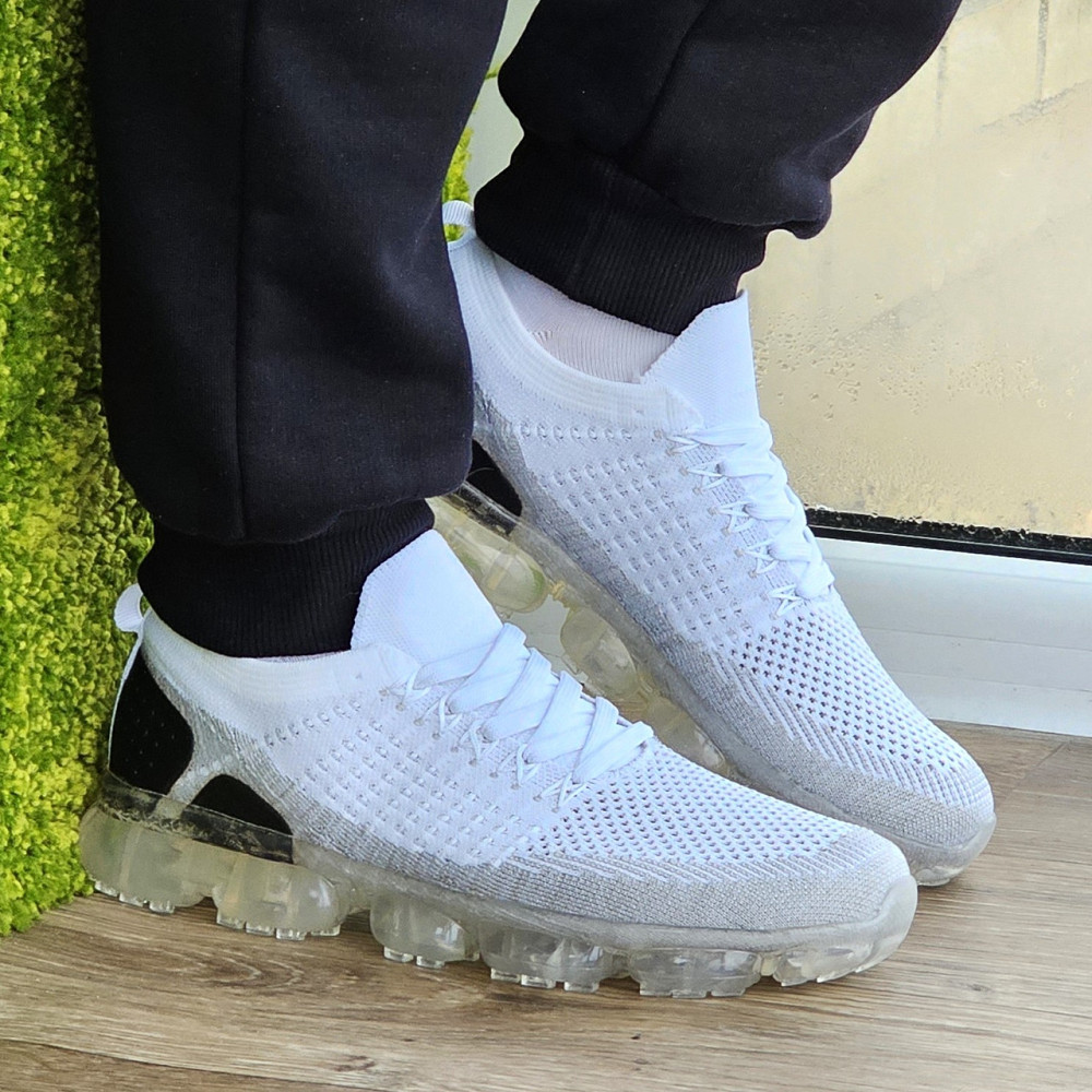 Кросівки в стилі N!ke VaporMax Білі Чоловічі Сірі Сіточка (розміри: 40,41,42,43,44,45) — 801 Дніпро - фото 8